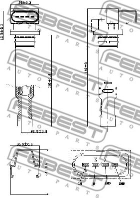 Febest 23640-002 - Катушка зажигания parts5.com