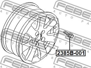 Febest 2385B-001 - Болт крепления колеса parts5.com