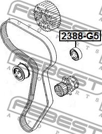 Febest 2388-G5 - Deflection / Guide Pulley, timing belt parts5.com