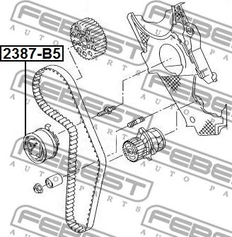 Febest 2387-B5 - Tensioner Pulley, timing belt parts5.com