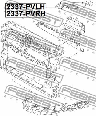 Febest 2337-PVRH - Опора, рама автомобиля parts5.com