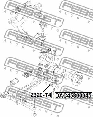 Febest 2320-T4 - Шаровая опора, несущий / направляющий шарнир parts5.com