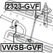 Febest VWSB-GVF - Втулка, стабилизатор parts5.com