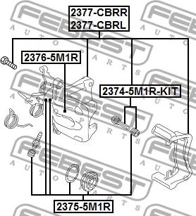 Febest 2377-2CBRL - Тормозной суппорт parts5.com