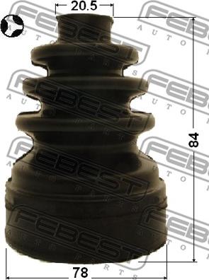 Febest 2715-S40T - Пыльник, приводной вал parts5.com