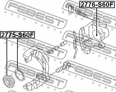 Febest 2775-S60F - Ремкомплект, тормозной суппорт parts5.com