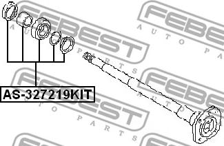 Febest AS-327219KIT - Подшипник, приводной вал parts5.com