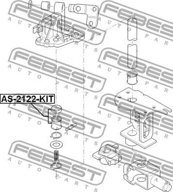 Febest AS-2122-KIT - Ремкомплект, рычаг переключения parts5.com