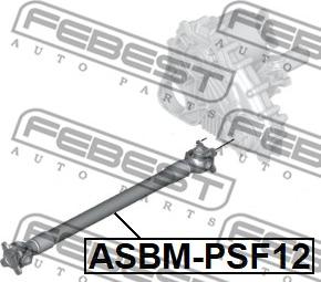 Febest ASBM-PSF12 - Карданный вал, главная передача parts5.com