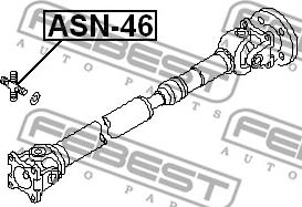 Febest ASN-46 - Шарнир, продольный вал parts5.com