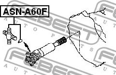 Febest ASN-A60F - Шарнир, продольный вал parts5.com