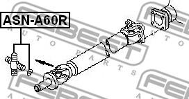 Febest ASN-A60R - Шарнир, продольный вал parts5.com