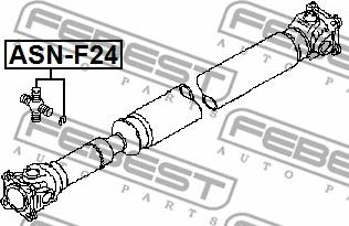 Febest ASN-F24 - Шарнир, продольный вал parts5.com