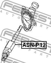 Febest ASN-P12 - Steering Shaft parts5.com