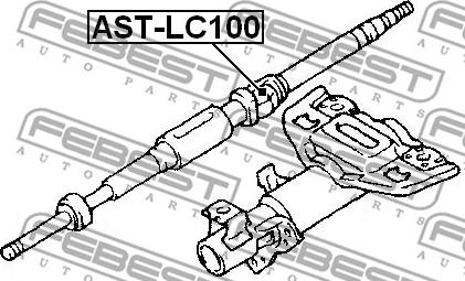 Febest AST-LC100 - Joint, steering shaft parts5.com