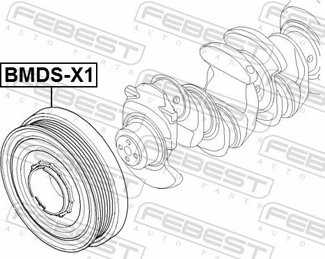 Febest BMDS-N47 - Шкив коленчатого вала parts5.com