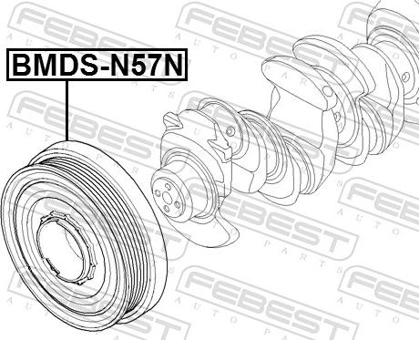 Febest BMDS-N57N - Шкив коленчатого вала parts5.com