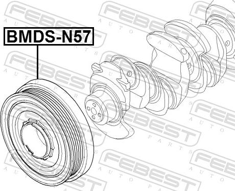 Febest BMDS-N57 - Шкив коленчатого вала parts5.com