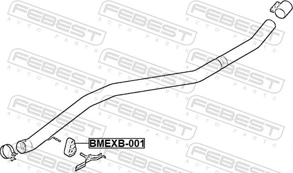 Febest BMEXB-001 - Кронштейн, втулка, система выпуска ОГ parts5.com