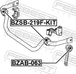 Febest BZAB-063 - Подвеска, стойка вала parts5.com