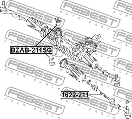 Febest BZAB-211SG - Подвеска, рулевое управление parts5.com