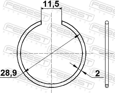 Febest CC-1-30X2-2-PCS10 - Монтажный комплект, сильфон приводного вала parts5.com