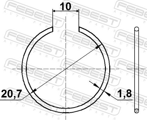 Febest CC-1-24X2-PCS5 - Монтажный комплект, сильфон приводного вала parts5.com