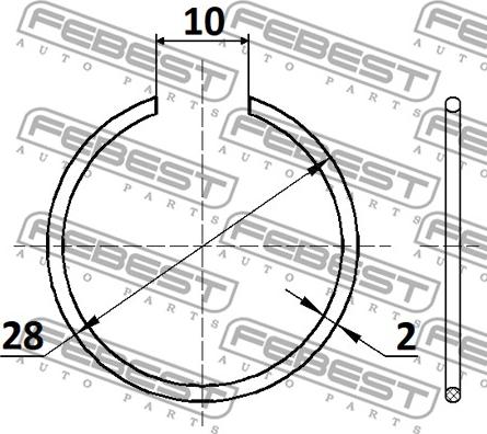 Febest CC-1-28X2 - Монтажный комплект, сильфон приводного вала parts5.com