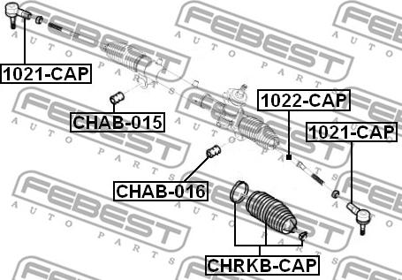 Febest CHAB-016 - Suspensión, mecanismo de dirección parts5.com