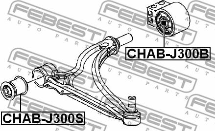 Febest CHAB-J300S - Сайлентблок, рычаг подвески колеса parts5.com