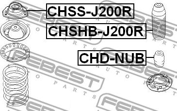 Febest CHD-NUB - Отбойник, демпфер амортизатора parts5.com