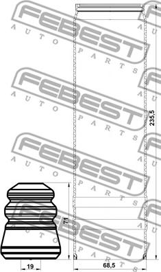 Febest CHSHB-J300R-KIT - Пылезащитный комплект, амортизатор parts5.com