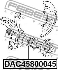 Febest DAC45800045 - Подшипник ступицы колеса parts5.com