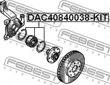 Febest DAC40840038-KIT - Комплект подшипника ступицы колеса parts5.com