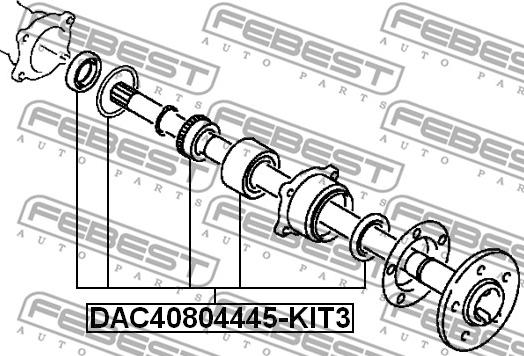 Febest DAC40804445-KIT3 - Комплект подшипника ступицы колеса parts5.com