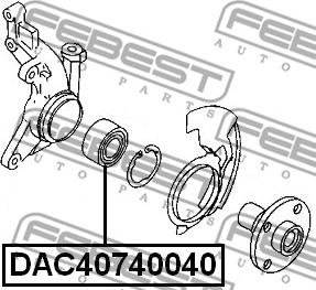 Febest DAC40740040 - Wheel Bearing parts5.com