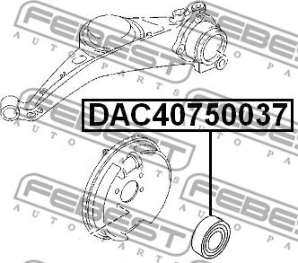 Febest DAC40750037 - Подшипник ступицы колеса parts5.com