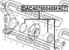 Febest DAC40780040M-KIT - Комплект подшипника ступицы колеса parts5.com