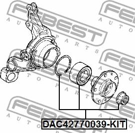 Febest DAC42770039-KIT - Комплект подшипника ступицы колеса parts5.com