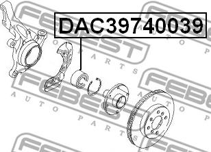 Febest DAC39740039 - Подшипник ступицы колеса parts5.com