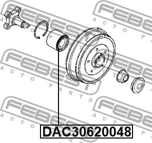 Febest DAC30620048 - Подшипник ступицы колеса parts5.com