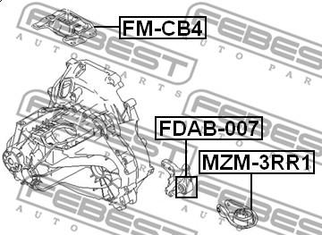 Febest FDAB-007 - Подвеска, автоматическая коробка передач parts5.com