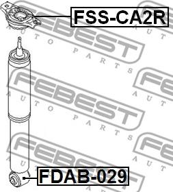 Febest FDAB-029 - Сайлентблок, стойка амортизатора parts5.com