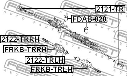 Febest FDAB-020 - Подвеска, рулевое управление parts5.com