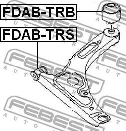 Febest FDAB-TRB - Сайлентблок, рычаг подвески колеса parts5.com