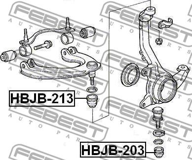 Febest HBJB-203 - Ремонтный комплект, несущие / направляющие шарниры parts5.com