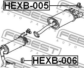 Febest HEXB-006 - Монтажный комплект, система выпуска parts5.com