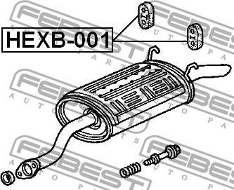 Febest HEXB-001 - Монтажный комплект, система выпуска parts5.com