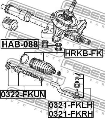 Febest HRKB-FK - Пыльник, рулевое управление parts5.com