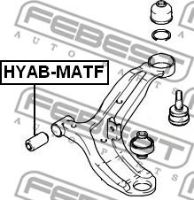 Febest HYAB-MATF - Сайлентблок, рычаг подвески колеса parts5.com